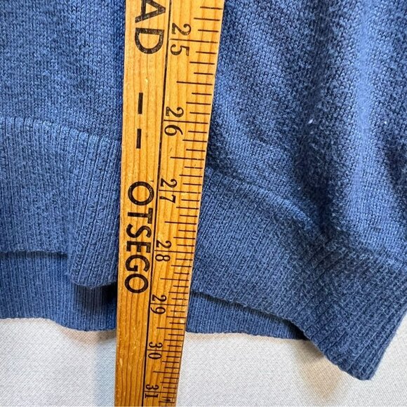 Hollister Mens V-Neck Sweater Medium Blue Knit Pullover Long Sleeve Casual - Picture 9 of 13